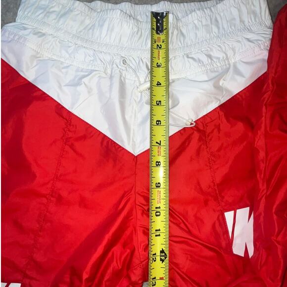 Nike Women’s Windrunner Pants Red White Logo Joggers Retro 90's Era Track Nylon - Picture 6 of 8